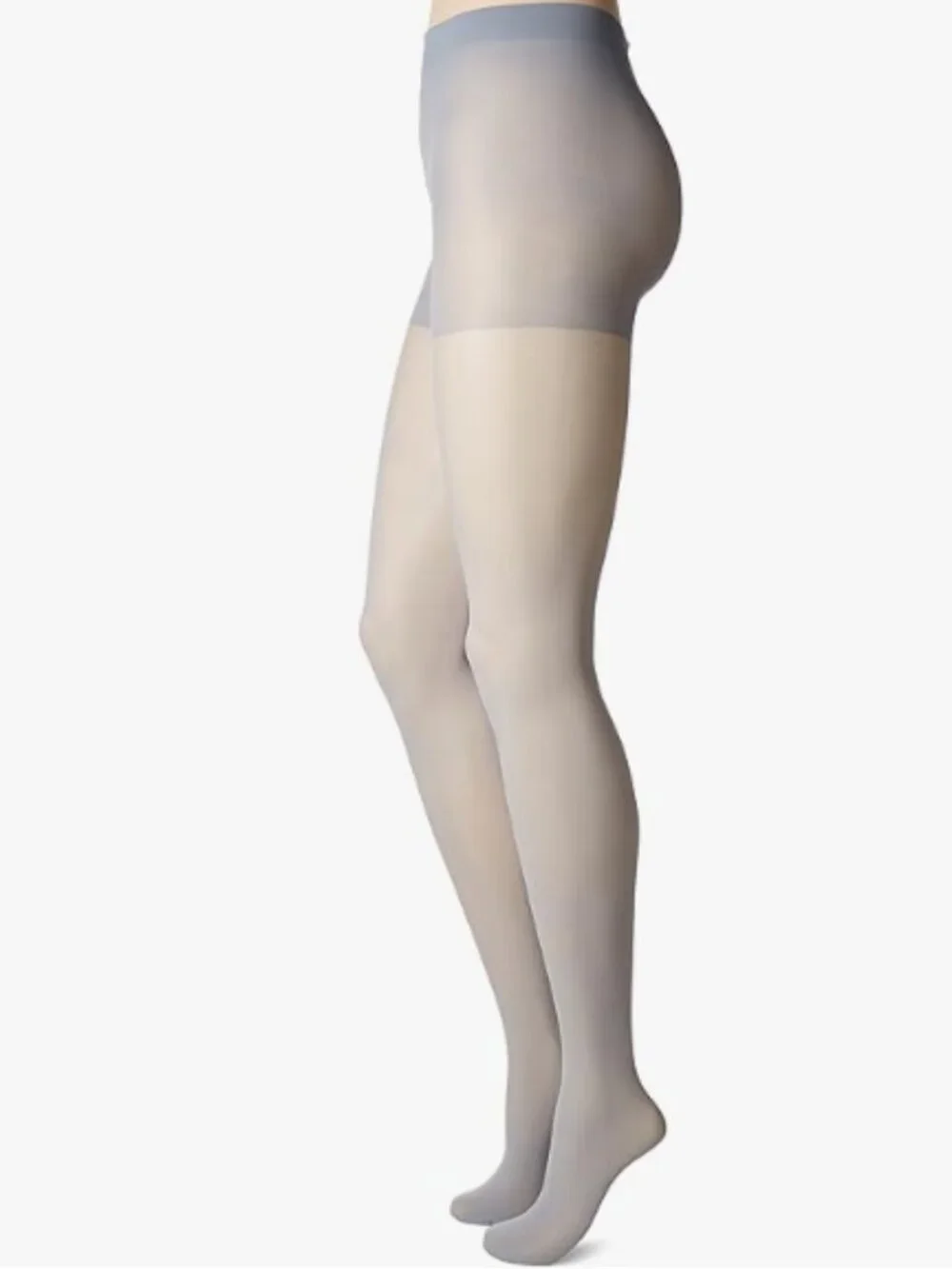 LOT OF 2 HANES SEASONLESS CONTROL TOP TIGHTS MISSION GREY WOMEN MEDIUM